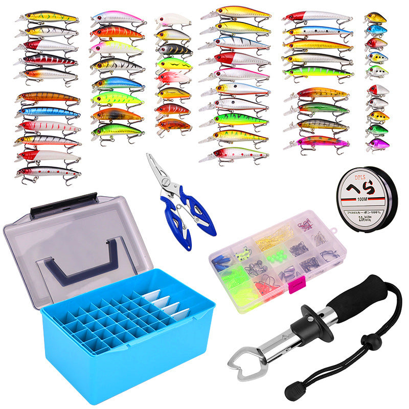 143pcs Fishing Accessories Kit Assorted Fishing Minnow