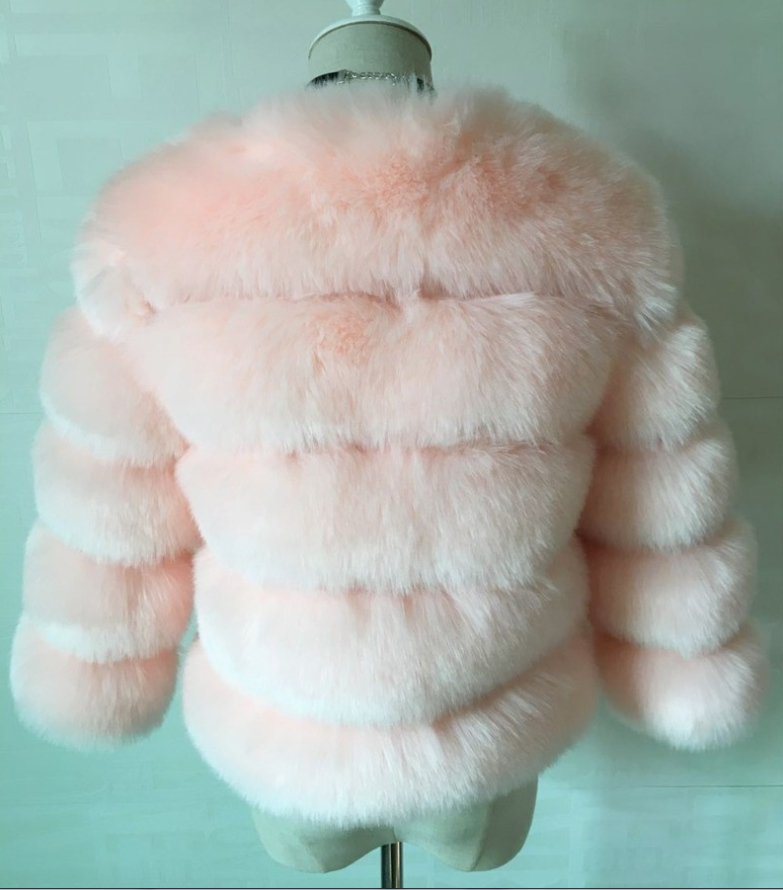 New faux furry slim mink jacket short faux fur fur coat female