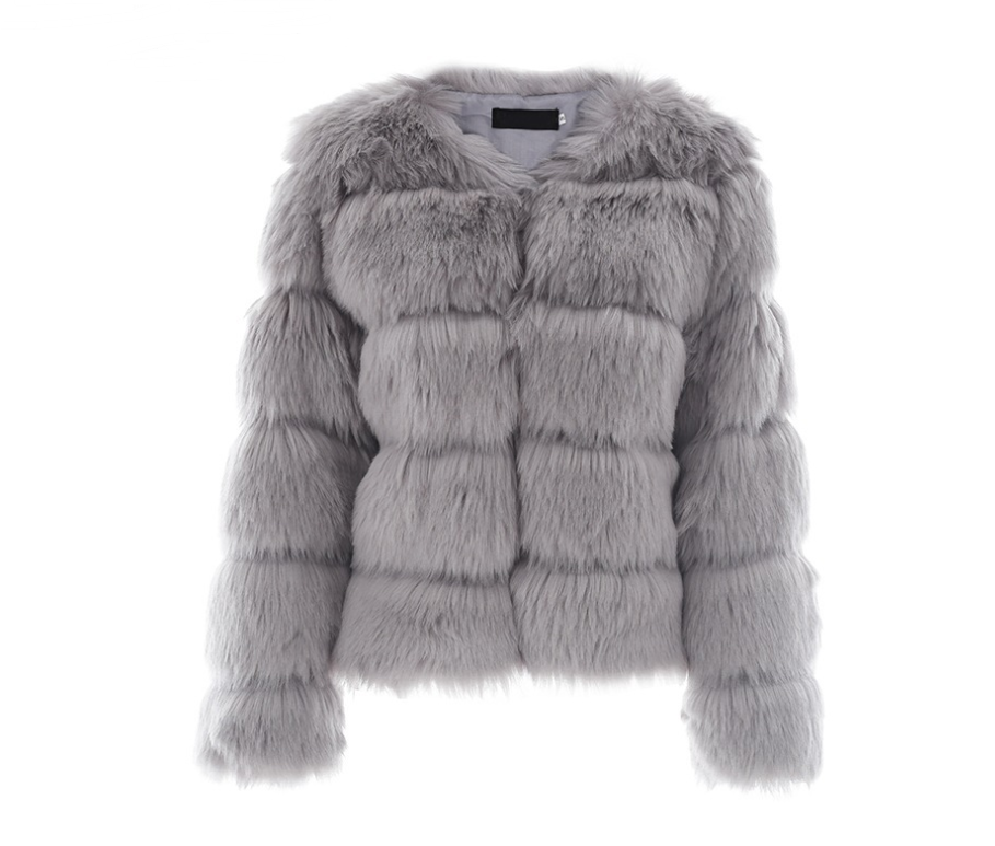 New faux furry slim mink jacket short faux fur fur coat female