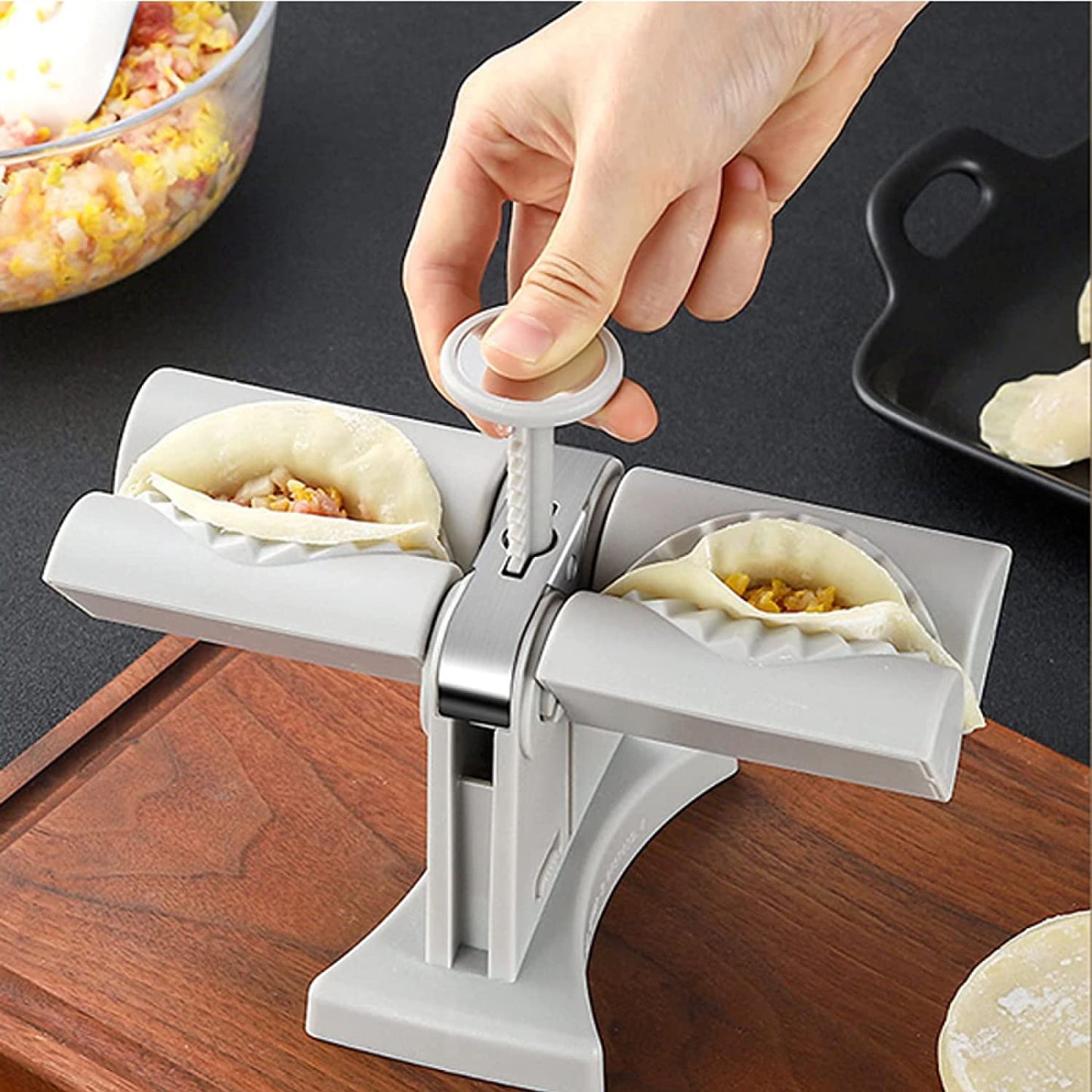 Dumpling Mould Double Head Dumpling Mold Lazy Artifact Manual Press Noodle Dumpling Maker Kitchen Accessories Dumpling Maker